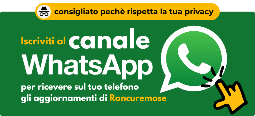 Iscriviti al canale WhatsApp di Rancuremose